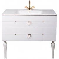 Тумба под раковину Armadi Art Vallessi Avantgarde Piazza 841-080-WG 80 см, подвесная, белый глянец