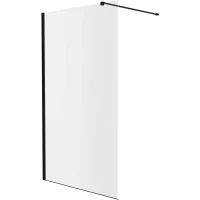 Душевая перегородка Knotlor Velum WI120CG0BL 120 см, профиль черный матовый, стекло прозрачное