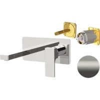 Смеситель для раковины Remer Absolute AU15KBNPO без донного клапана, никель матовый