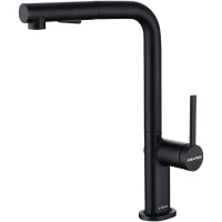 Смеситель для кухни Paulmark Neo Ne214419-AN с выдвижным изливом, антрацит