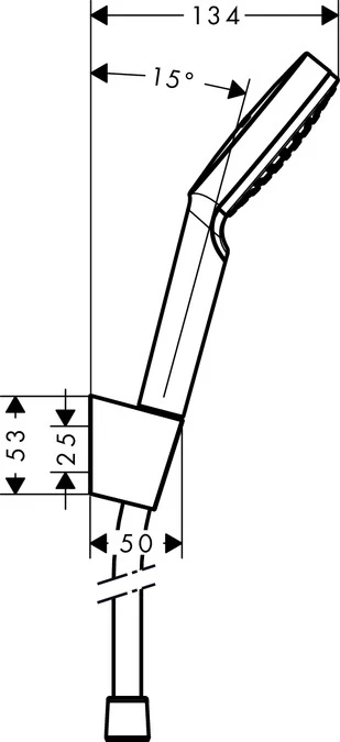 Душевой набор Hansgrohe Crometta 1jet, 1,60 м, EcoSmart 9 л/мин 26569400 - фото 2