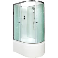 Душевая кабина 120x80x208 см Deto EM4512LN матовое с прозрачным узором