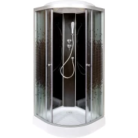Душевая кабина 90x90x215 см Deto L809BLACK интимато
