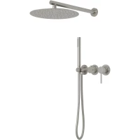 Душевой комплект Vincea Groove VSFW-4G01BN 300 мм, со смесителем, сатин