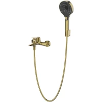 Смеситель для ванны Cezares Metauro METAURO-VD-BORO с душевым гарнитуром, золотой матовый