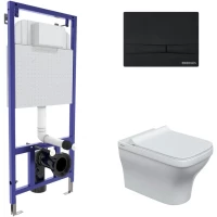 Комплект подвесной унитаз Berges Strati + система инсталляции Berges Novum F5 042451
