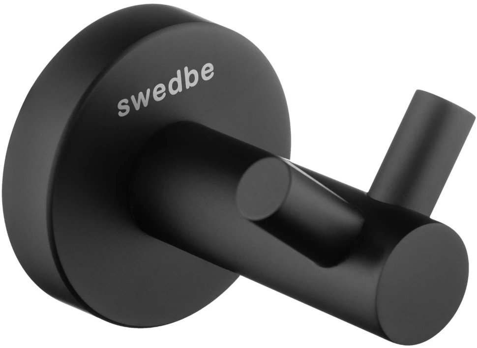 Крючок Swedbe Attribut 9815B двойной, для ванны, черный матовый