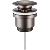 Донный клапан для раковины Rose RS31T универсальный, оружейная сталь