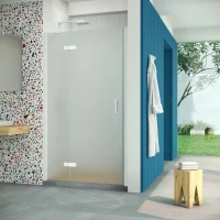 Душевая дверь Vegas Glass AFP Retta 90 01 10 L 90 см L, профиль белый, стекло сатин