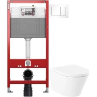 Комплект подвесной унитаз Lavinia Boho Biore 3304102R + 33290410 + система инсталляции Tece 9400413