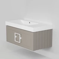 Тумба под раковину La Fenice Cubo FNC-01-CUB-C-90 87,6 см, подвесная, бежевый матовый