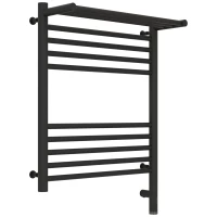 Полотенцесушитель электрический 600x500 темный титан муар МЭМ правый Сунержа Богема с полкой 3.0 15-5807-6050