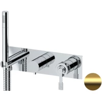 Смеситель для ванны Remer Atelier AL97D3BG встраиваемый, с душевым гарнитуром, золотой матовый