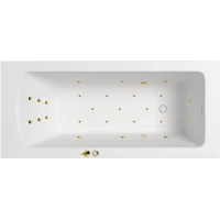 Ванна из литьевого мрамора Whitecross Coin Solid Surface 0224.180080.200.ULTRA.GL 180x80 см, с гидромассажем, белый матовый