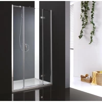 Душевая дверь распашная Cezares Bergamo 150 см текстурное стекло BERGAMO-W-B-13-30+60/60-P-Cr-R