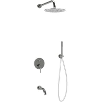 Душевой комплект Sancos Select SC3004CH 250 мм, со смесителем, хром