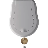 Сиденье для унитаза с микролифтом белый/бронза Kerasan Retro New 108401