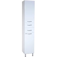 Пенал Bellezza Мари 4622904120019 напольный L/R, с бельевой корзиной, белый глянец