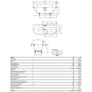 Изображение товара стальная ванна 170x75 см kaldewei centro duo 2 131 standard
