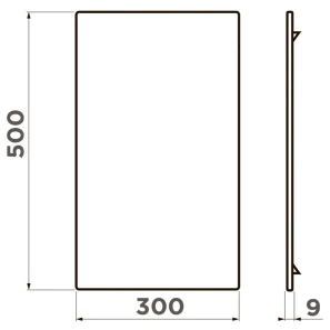 Изображение товара разделочная доска 50x30x0,9 см omoikiri cb-sintesi-l-gb графит 4999071