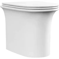 Унитаз приставной Arrow AB2191 безободковый, белый