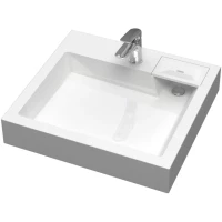 Раковина Reflexion Delta RX6055DE 60x55 см, над стиральной машиной, с кронштейнами, белый