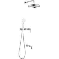 Душевой комплект Boheme Eterna 174-2-CR 250 мм, со смесителем, хром