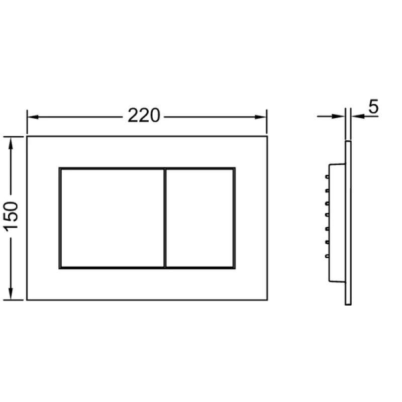 Комплект подвесной унитаз Grossman GR-4455BMSQ + система инсталляции Tece 9400412