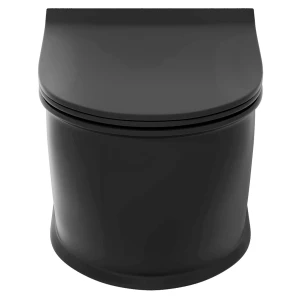 Изображение товара унитаз подвесной grossman gr-4482bms безободковый, с сиденьем микролифт, черный матовый