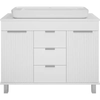 Тумба под раковину Brevita Enfida ENF-06100-0143Я 100 см, напольная, со столешницей, белый матовый