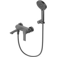 Смеситель для ванны Wonzon & Woghand Brilliant WW-88037079-BGM с душевым гарнитуром, темный графит матовый