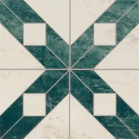 Керамогранит СП1469 Флоренция Шанс Декор / Florencia Chance Decor матовый бежево-зеленый 22,3x22,3