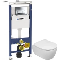 Комплект подвесной унитаз SSWW CT2038V + система инсталляции Geberit 458.125.21.1