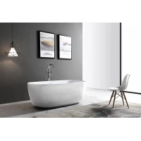 Акриловая ванна Abber AB9269 170x75 см, отдельностоящая, белый