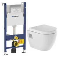 Комплект подвесной унитаз Sanindusa Sanibold 137932004 + система инсталляции Geberit 458.124.21.1