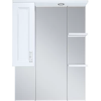 Зеркальный шкаф Misty Дива П-Див04075-013Л 74x100,1 см L, с подсветкой, выключателем, белый матовый