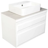 Тумба с раковиной белый матовый 75 см Orange Modi Modi-75TU+RA