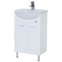 Тумба с раковиной белый глянец 46 см Bellezza Уют 4635023000018 + 4620008192741