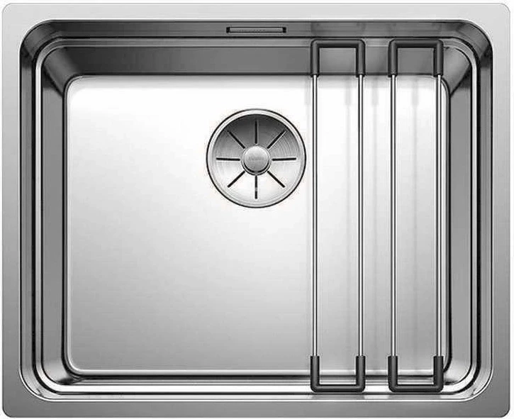 Кухонная мойка Blanco Etagon 500-U InFino зеркальная полированная сталь 521841 кухонная мойка blanco etagon 500 if нерж сталь зеркальная полировка без клапана автомата 521840