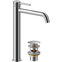 Смеситель для раковины Lemark Beluga LMF-8015B-C с донным клапаном, хром