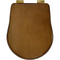 Сиденье для унитаза Migliore Bella 20676 с микролифтом, орех/золотой