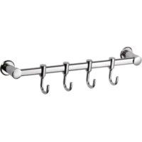 Планка с крючками D-Lin D201851-4 для ванны, хром
