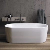Акриловая ванна Riho Modesty Fall Velvet B090005105 170x76 см, отдельностоящая, белый матовый