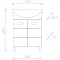 Комплект мебели белый глянец 61 см Onika Балтика 106040 + 1WH110246 + 205816 - 4