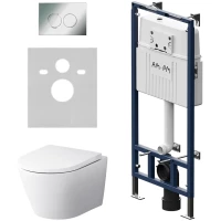 Комплект подвесной унитаз Am.Pm Sense + система инсталляции Am.Pm MasterFit Pro C L IS100151.741701