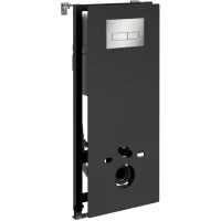 Инсталляция для унитаза WasserKRAFT Abens 20 20TLT.010.ME.BL.BN03 с кнопкой смыва, никель