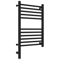 Полотенцесушитель электрический 600x400 черный матовый МЭМ левый, перемычка прямая Сунержа Богема 3.0 31-5804-6040