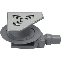 Душевой трап Pestan Confluo Standard Angle 2 13000014 194x194/50 мм, с решеткой, перфорированный, хром