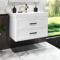 Тумба Вегас 80, подвесная цвет 9003, 2 ящика (раковина Тигода 80)