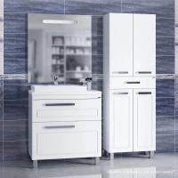 Комплект мебели белый глянец 80 см Санта Нептун 230011 + 900120 + 900520